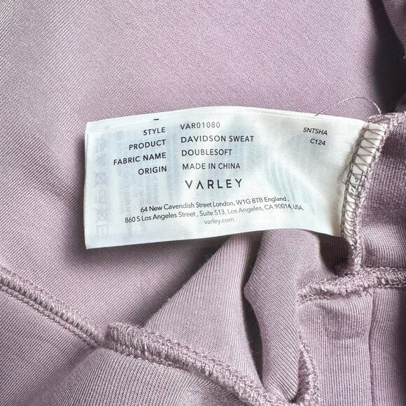 Varley | Women | Davidson Doublesoft Lilac Athletic Half Zip Sweatshirt | Large - Picture 9 of 15